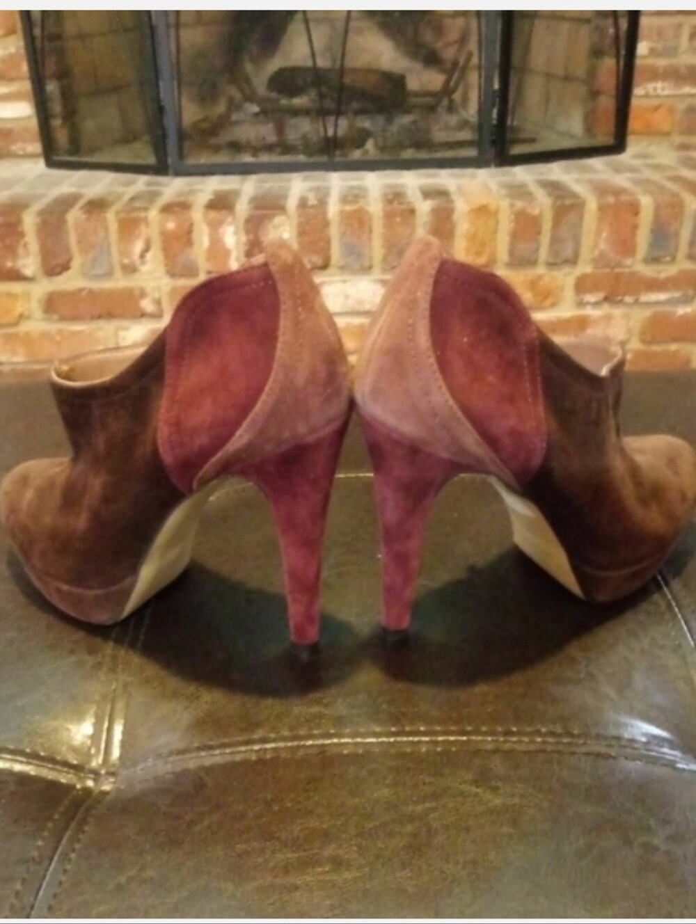 Vera Pelle tri color ankle booties